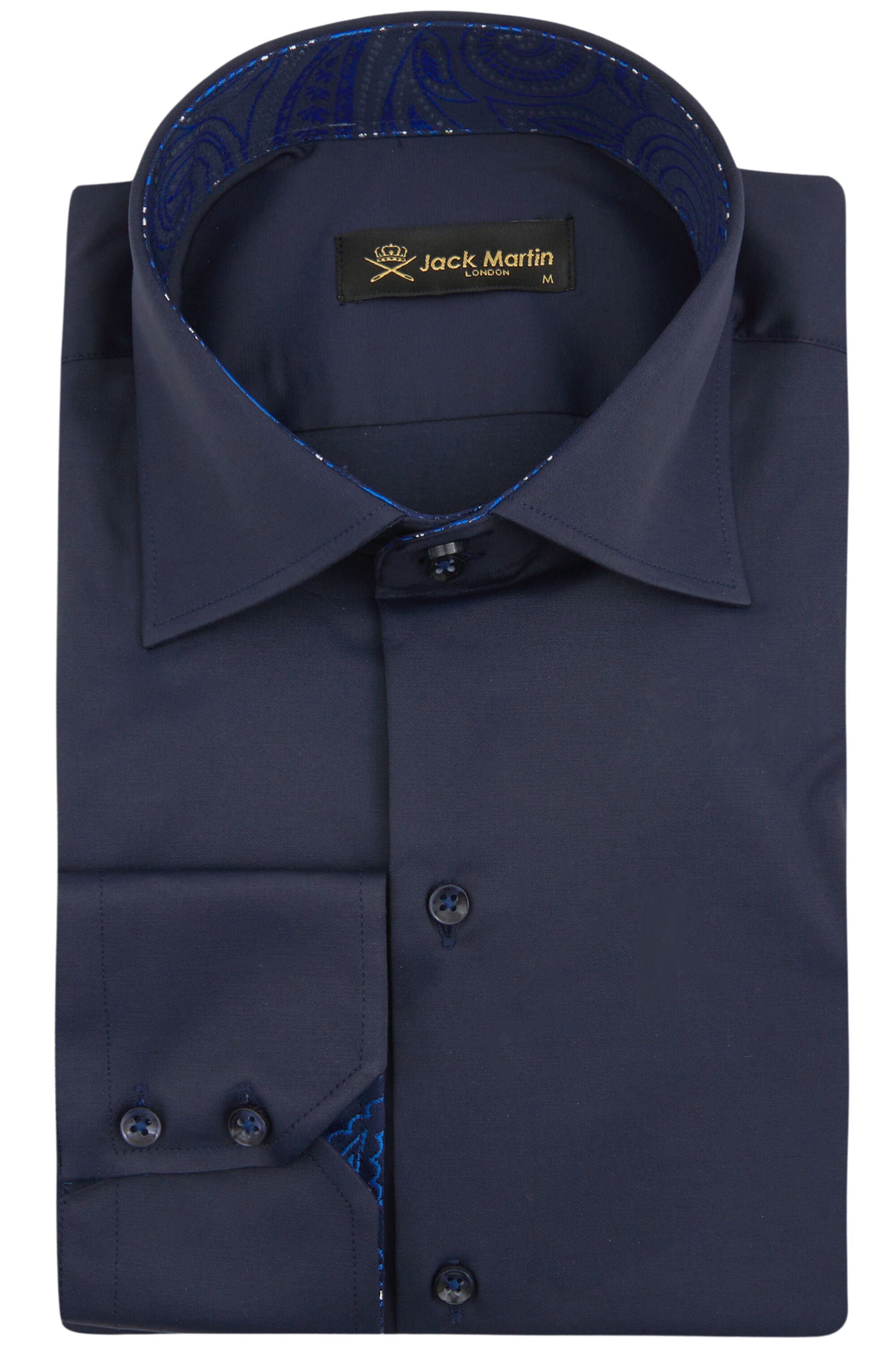 ELIAS - Navy Casual Shirt with Contrast Detail - Jack Martin