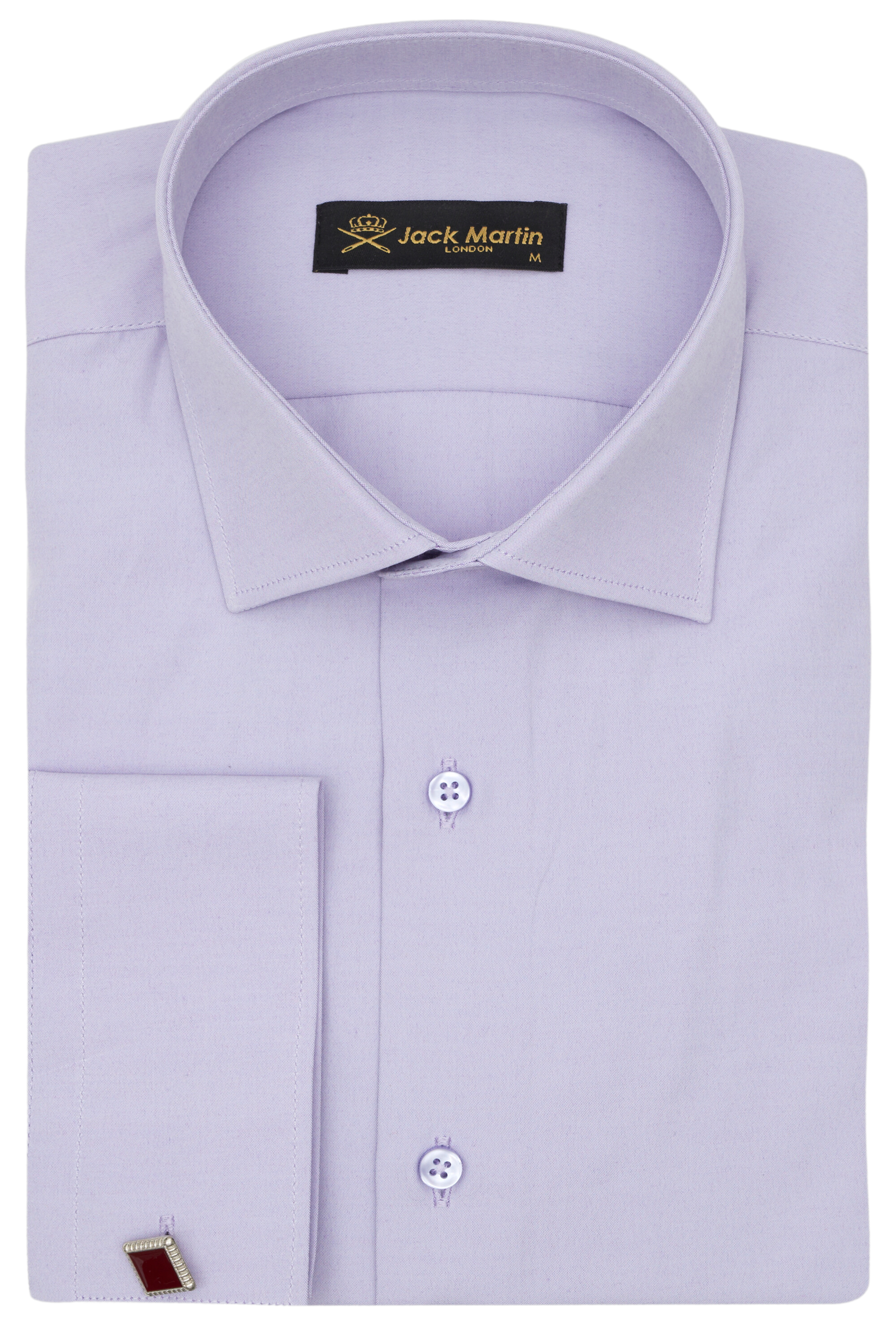 GEORGE - Purple Formal Slim Fit Shirt with Cufflinks - Jack Martin
