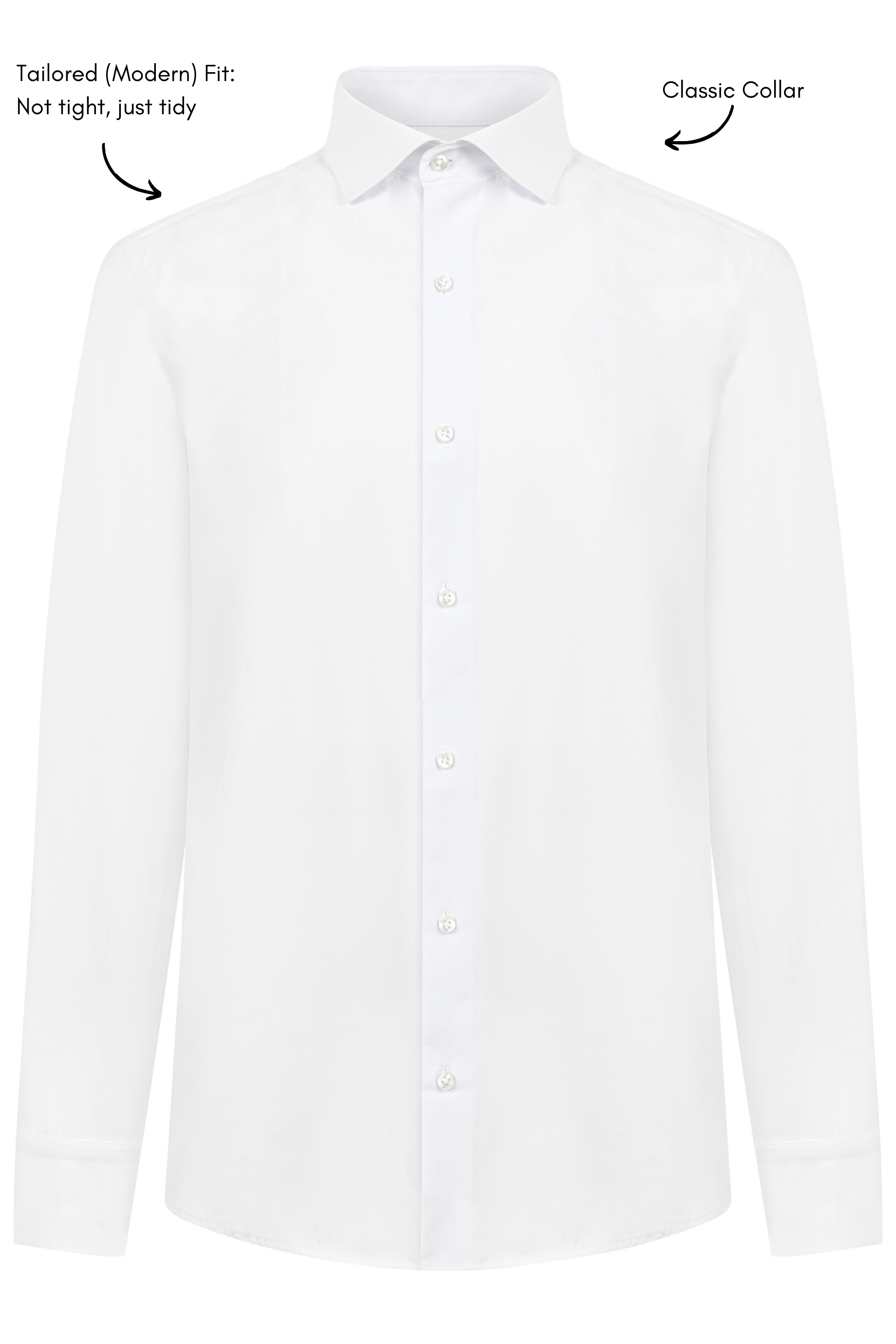 GEORGE - White Formal Slim Fit Shirt with Cufflinks - Jack Martin