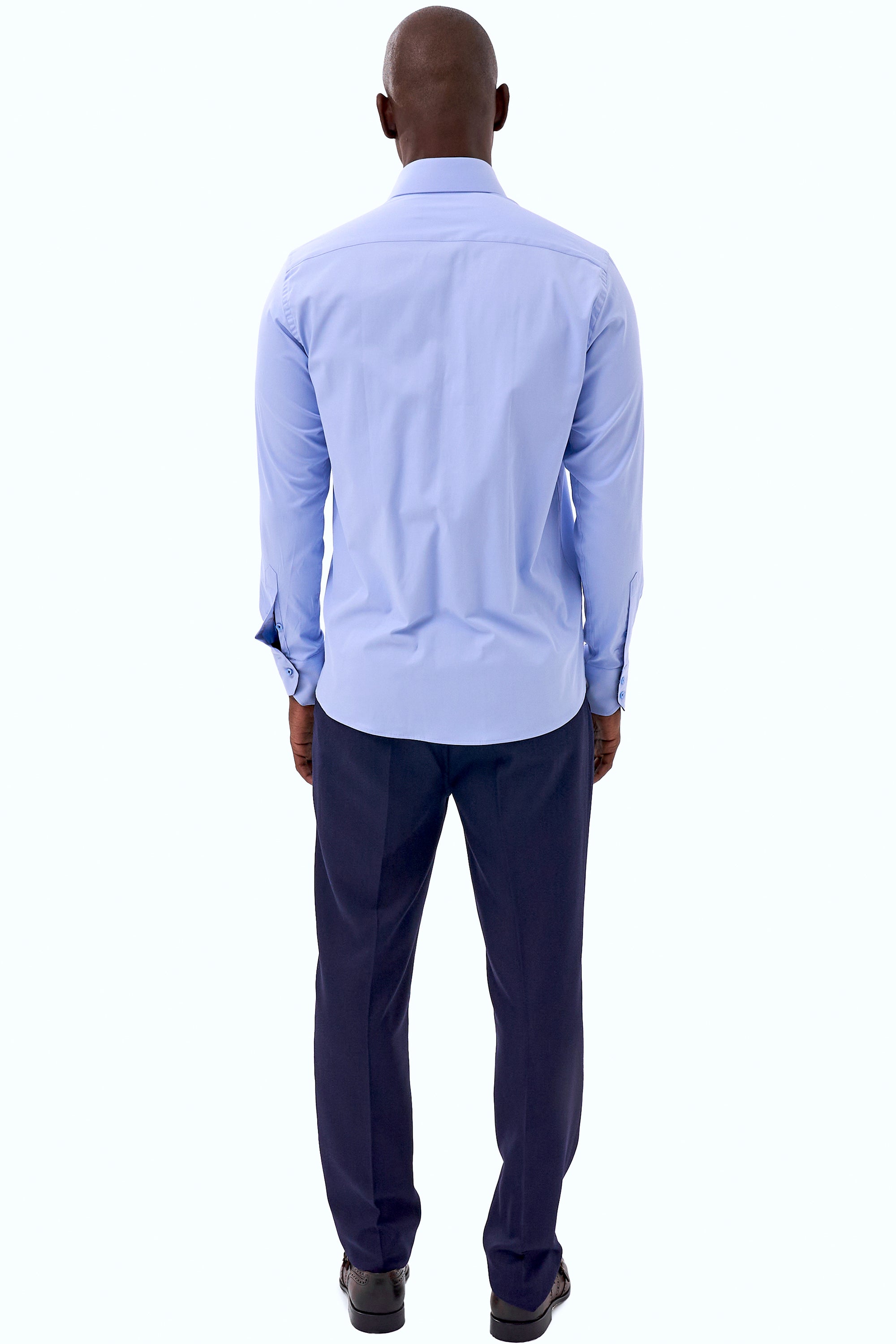 ELIAS - Blue Casual Shirt with Contrast Detail - Jack Martin