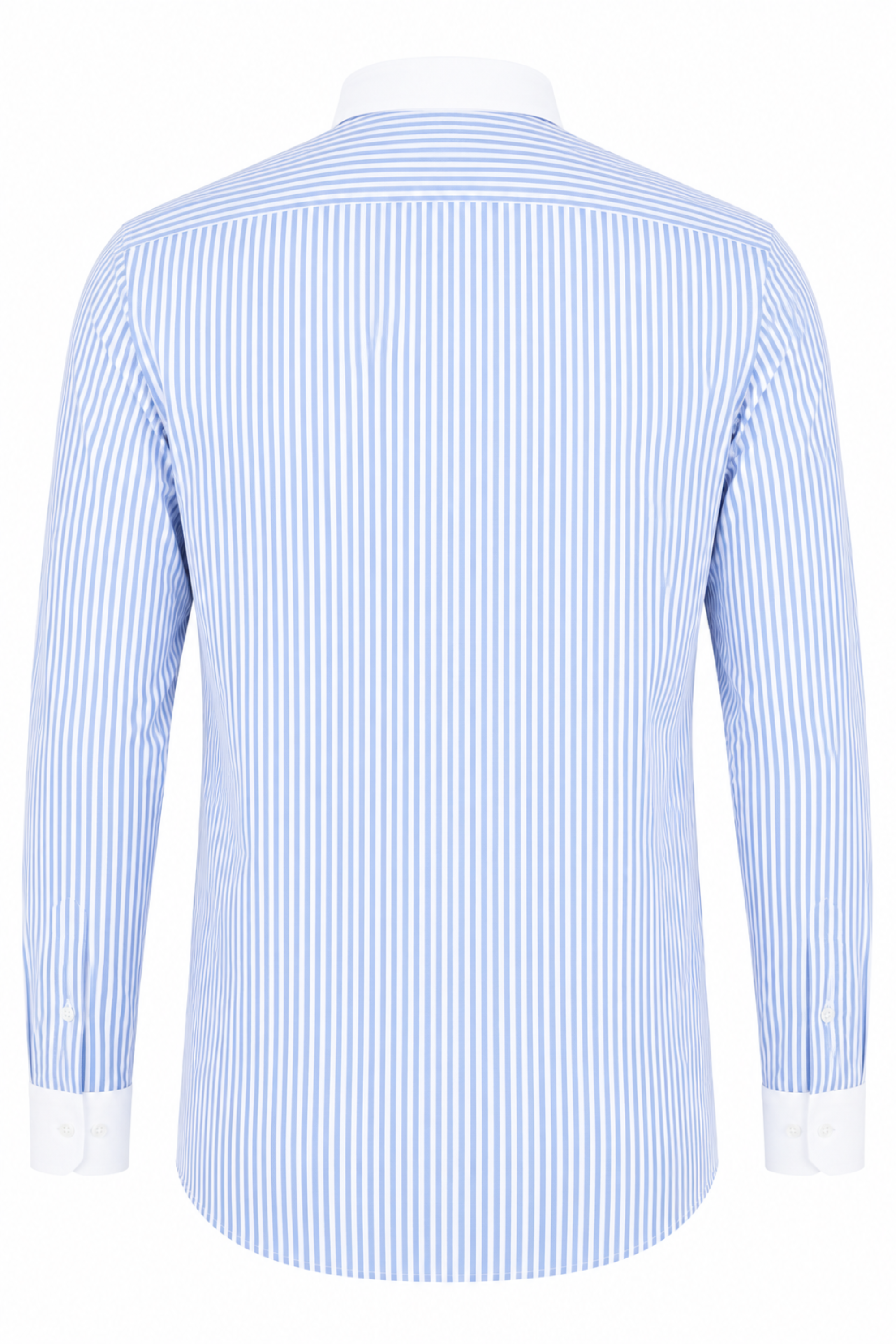 THOMAS - Blue Striped Penny Collar Shirt - Jack Martin