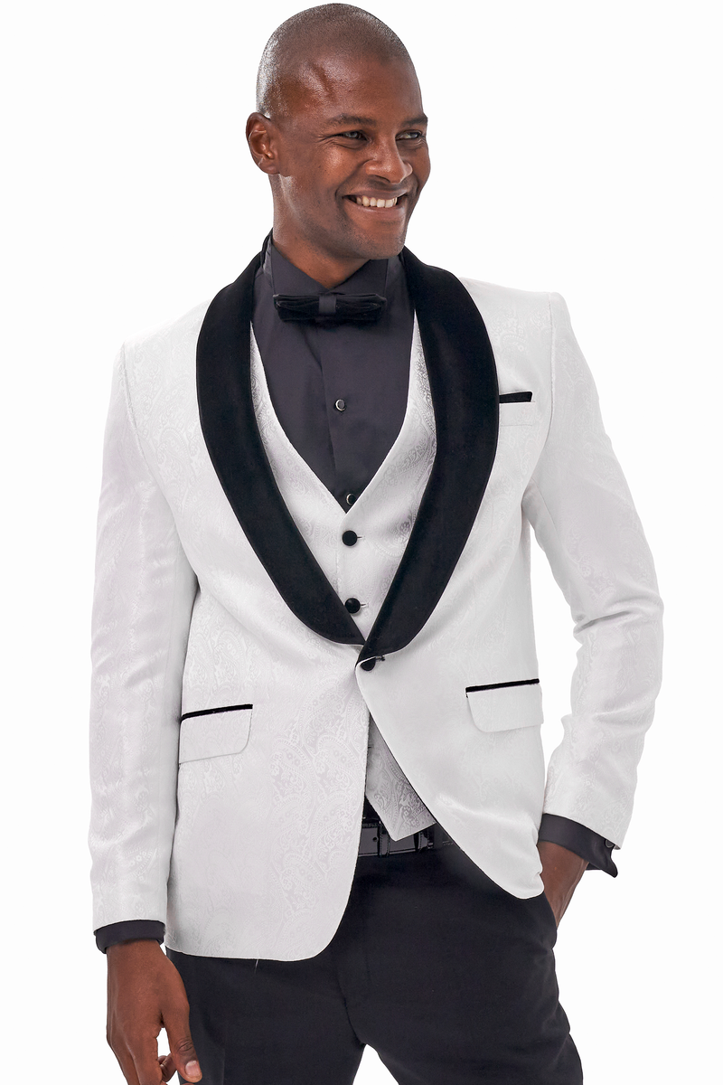 PAISLEY eWhit 3 Piece Dinner Suit Tuxedo Jack Martin