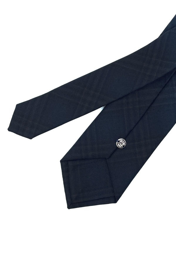Tie & Hanky Set: Green and Navy Wool Tie & Hanky - Jack Martin