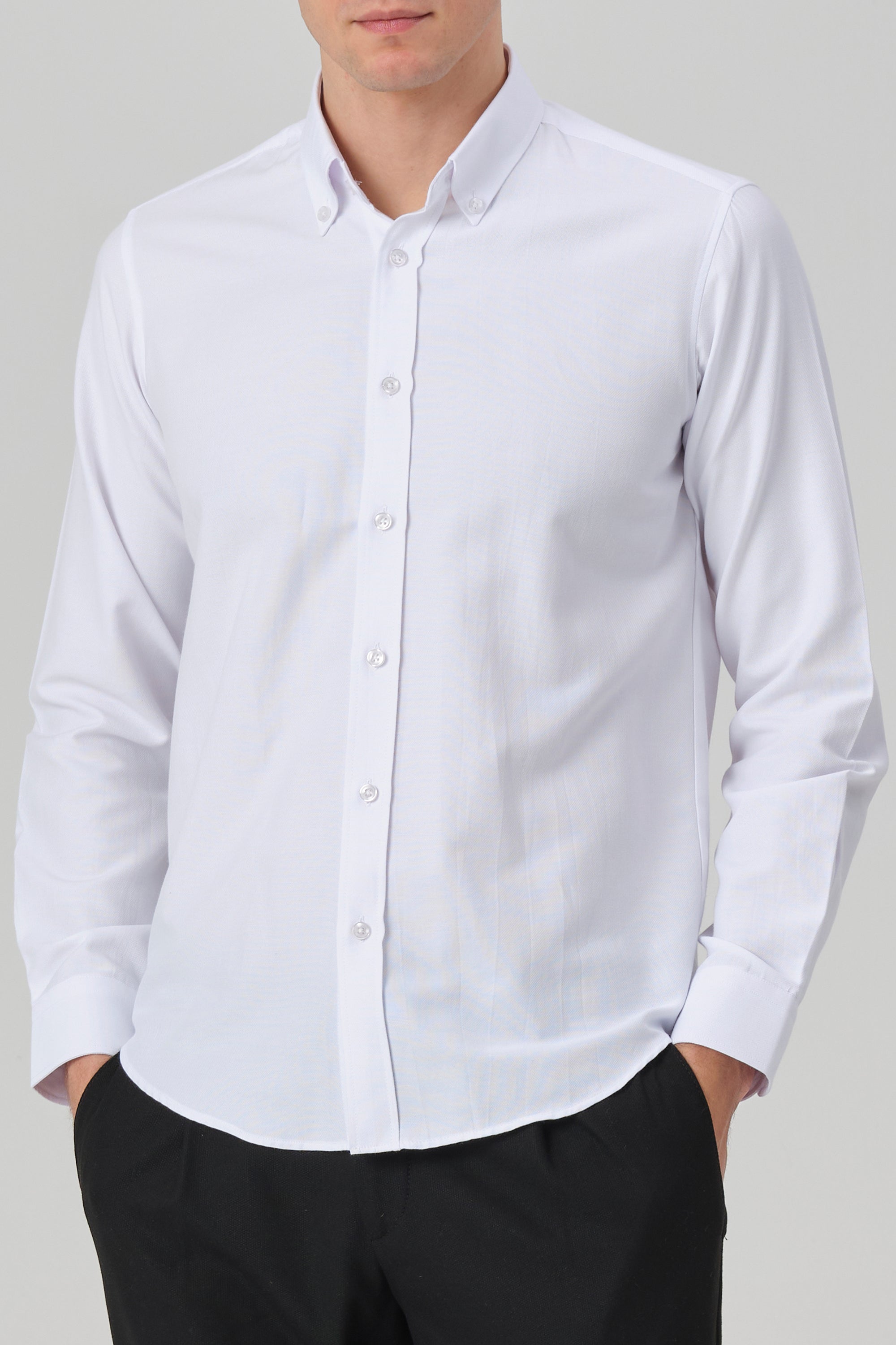 HUGO - White Oxford Button Down Casual Shirt - Jack Martin