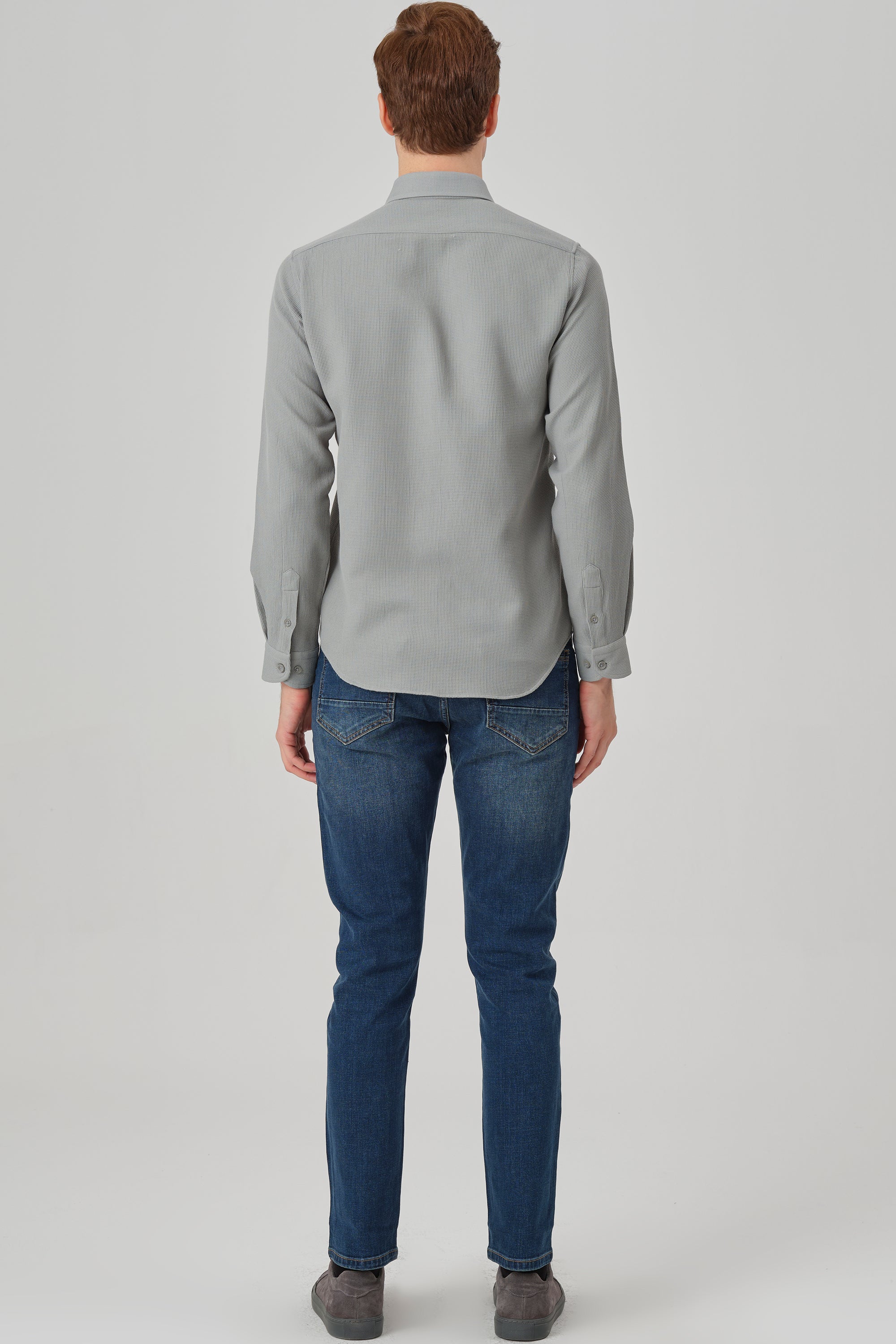 NOAH - Mint Waffle Button Down Casual Shirt - Jack Martin