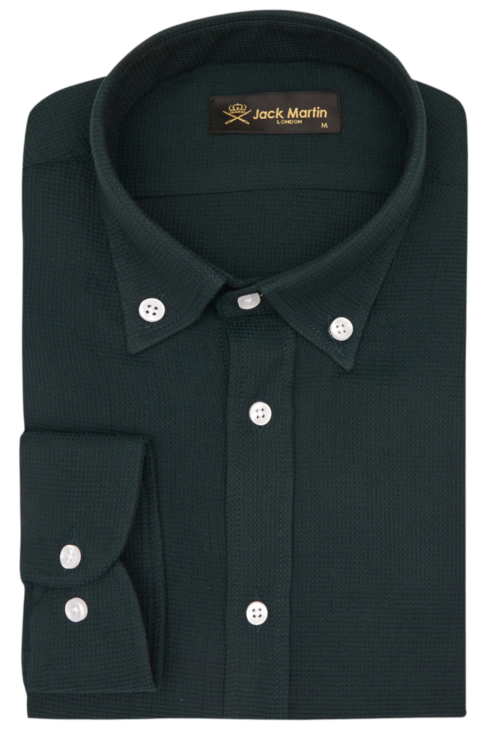 NOAH - Green Waffle Button Down Casual Shirt - Jack Martin