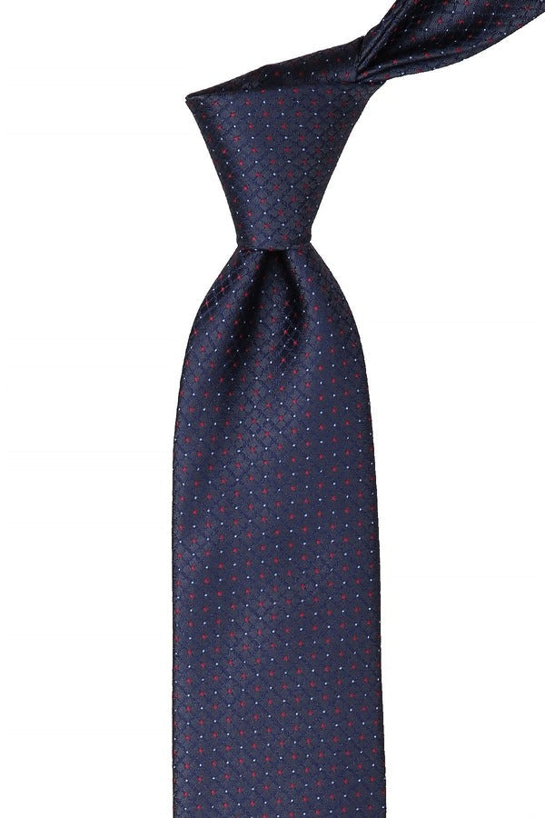 Tie & Hanky Set: Navy Dotted Tie & Hanky - Jack Martin
