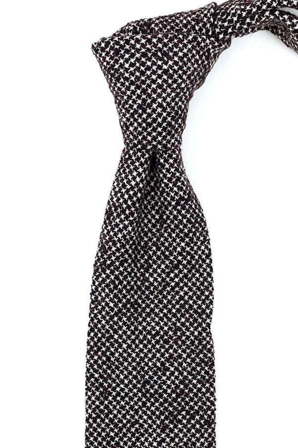 Tie & Hanky Set: Black & Two Tone Wool Tie & Hanky - Jack Martin