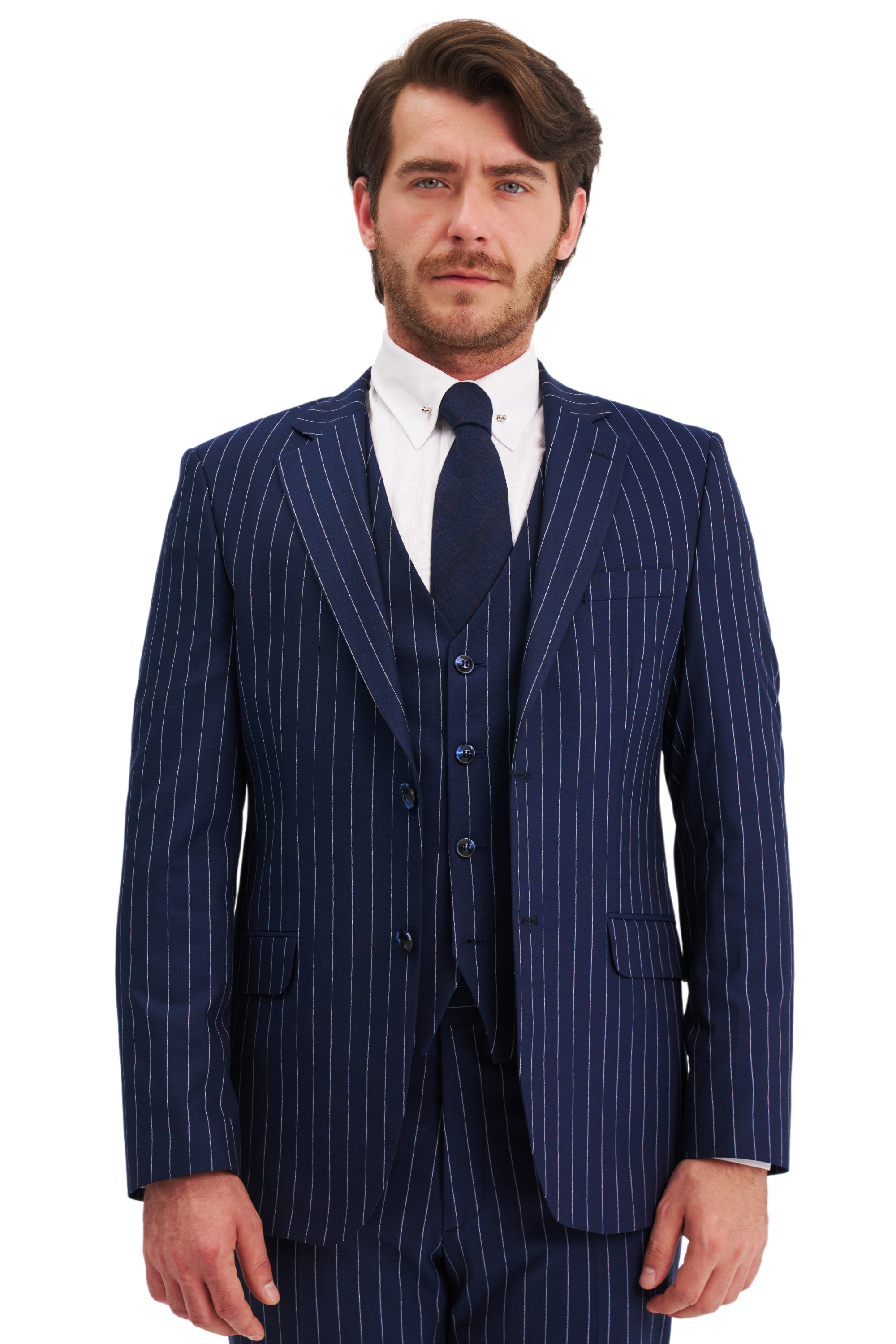 ANDREW Blue Pinstripe Piece Suit