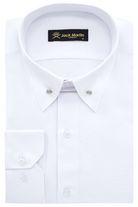 ADAM - White Oxford Pin Collar Shirt - Jack Martin
