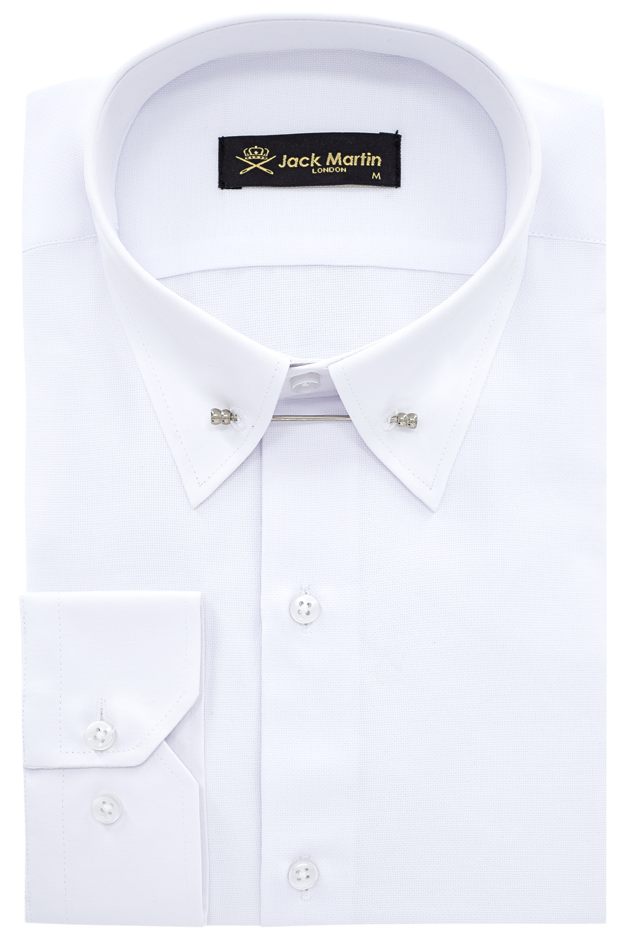 ADAM - White Oxford Pin Collar Shirt - Jack Martin