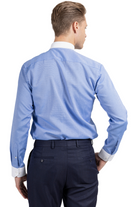 ADAM - Royal Blue Oxford Pin Collar Shirt - Jack Martin