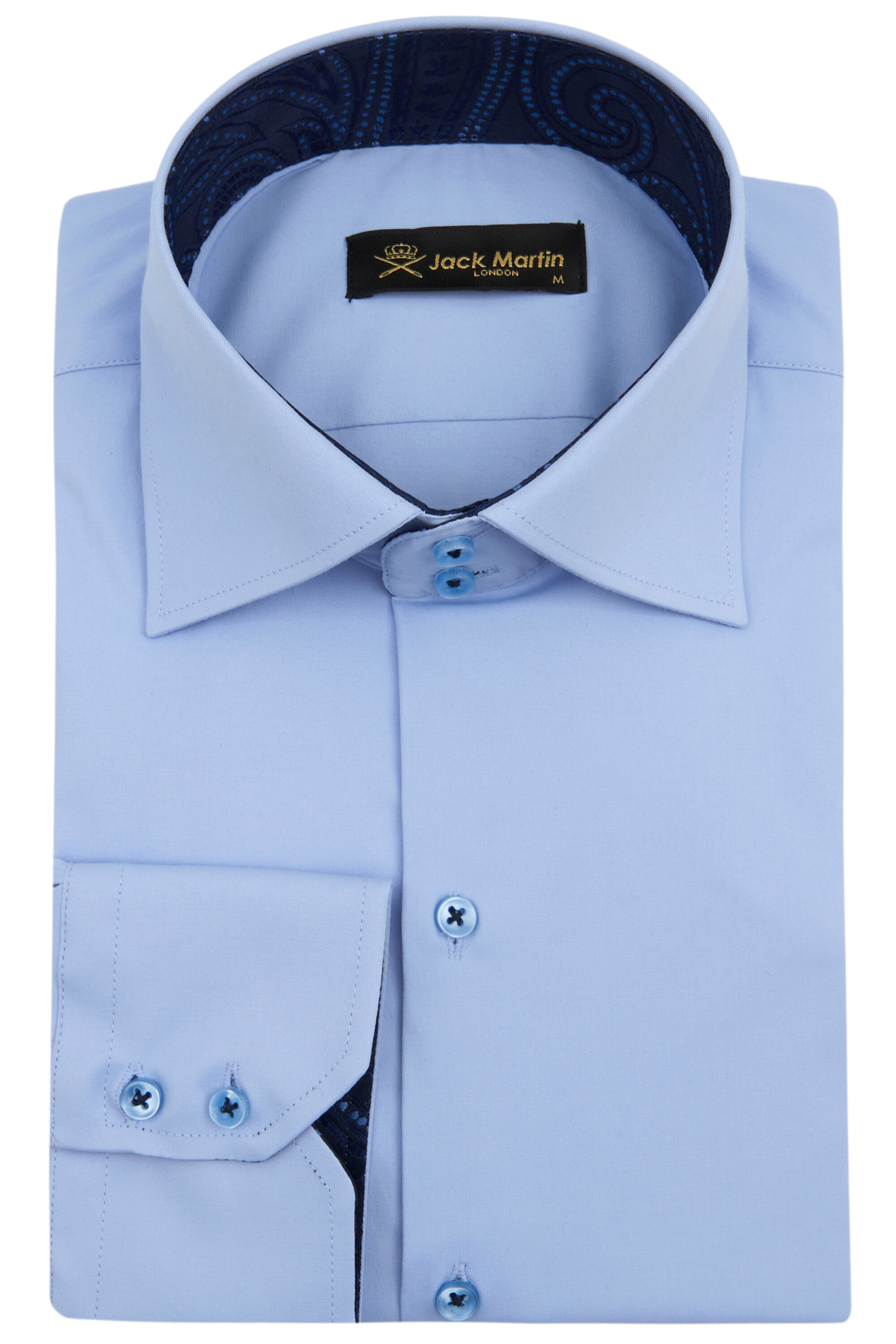 ELIAS - Blue Casual Shirt with Contrast Detail - Jack Martin