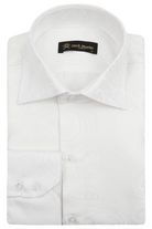 PAISLEY - White Smart Shirt with High Collar - Jack Martin