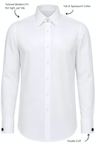 DYLAN - White Tab Collar Double Cuff Shirt - Jack Martin