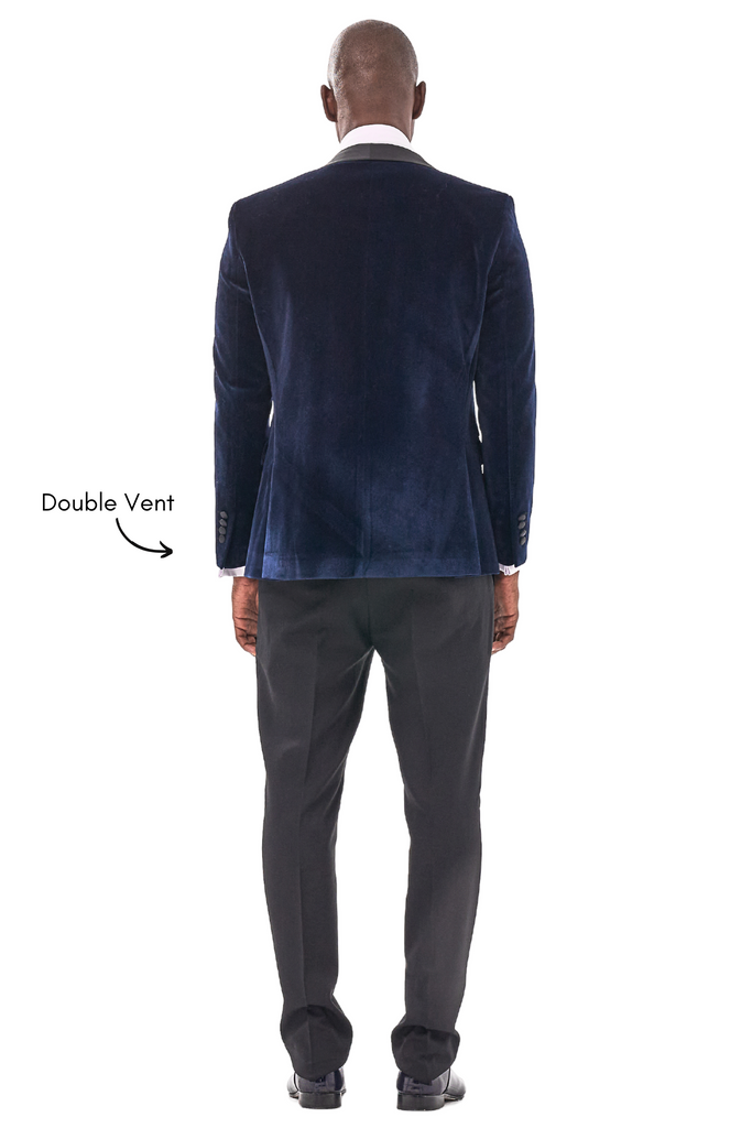 GABRIEL - Midnight Blue Velvet Dinner & Tuxedo Jacket - Jack Martin