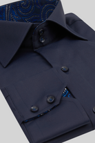 ELIAS - Navy Casual Shirt with Contrast Detail - Jack Martin