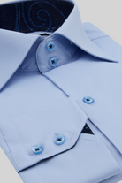 ELIAS - Blue Casual Shirt with Contrast Detail - Jack Martin