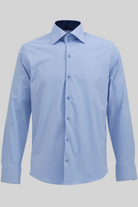 ELIAS - Blue Casual Shirt with Contrast Detail - Jack Martin