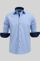 ELIAS - Blue Casual Shirt with Contrast Detail - Jack Martin