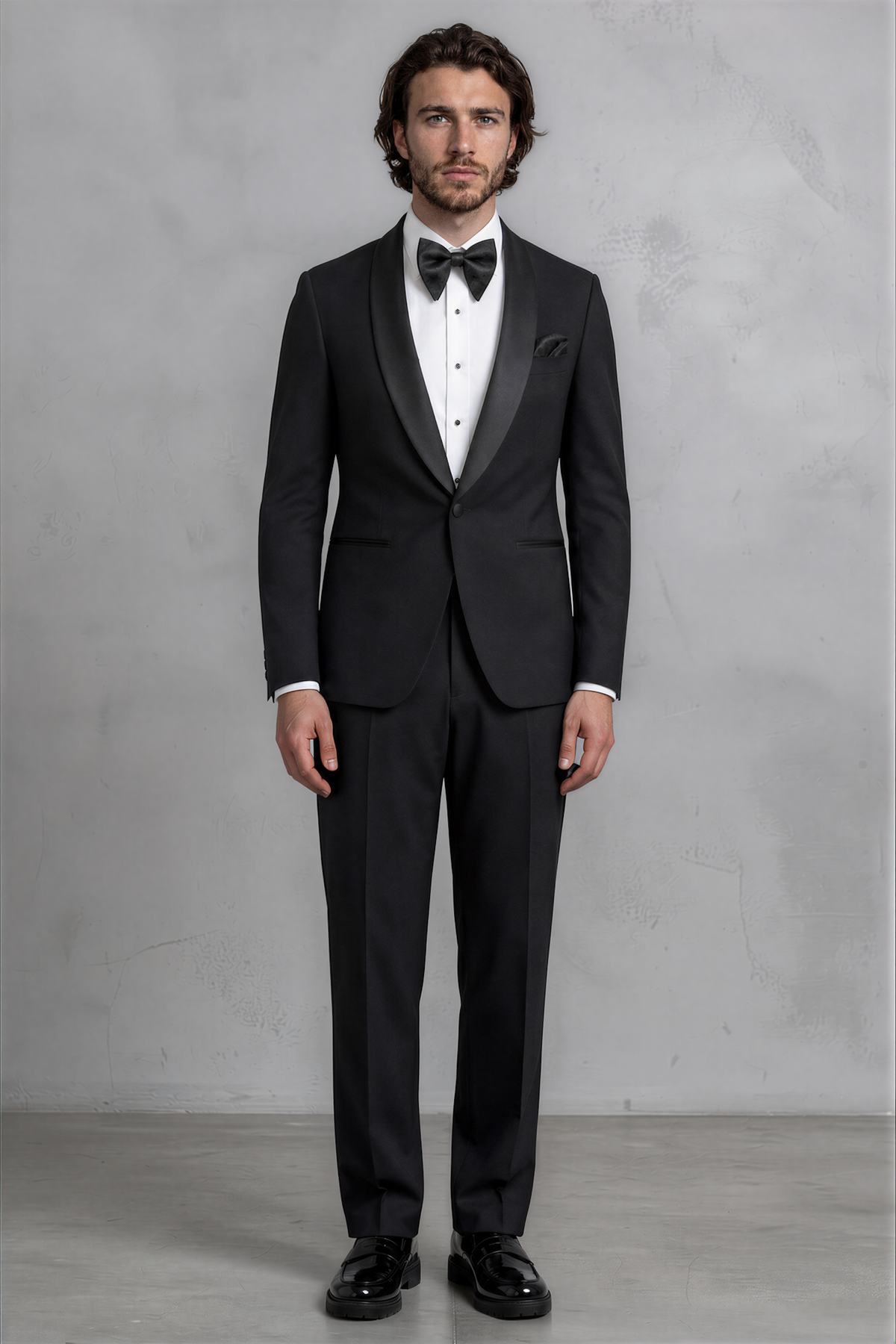 Black Paisley Butterfly Bow Tie & Pocket Square Set - Jack Martin