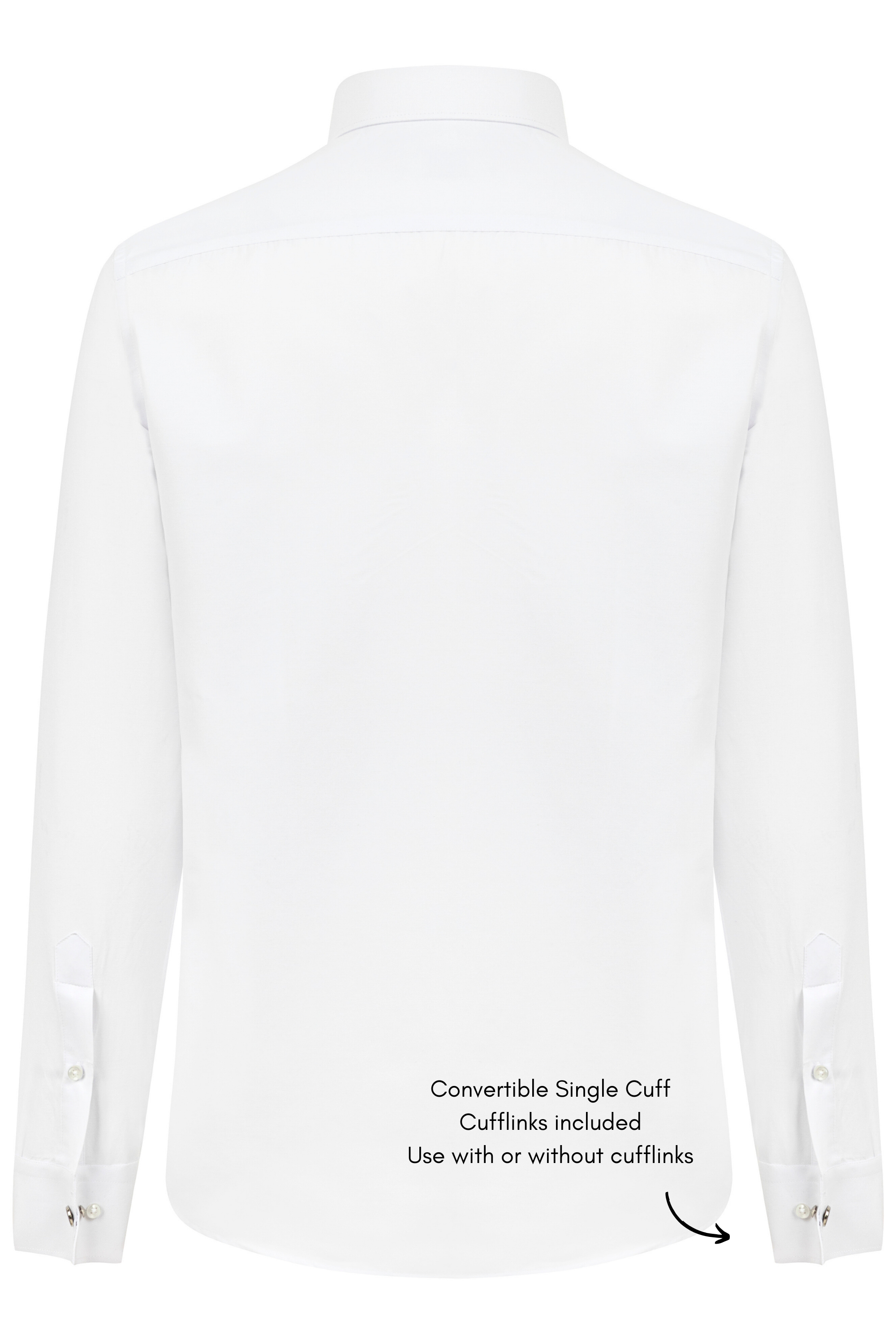 GEORGE - White Formal Slim Fit Shirt with Cufflinks - Jack Martin
