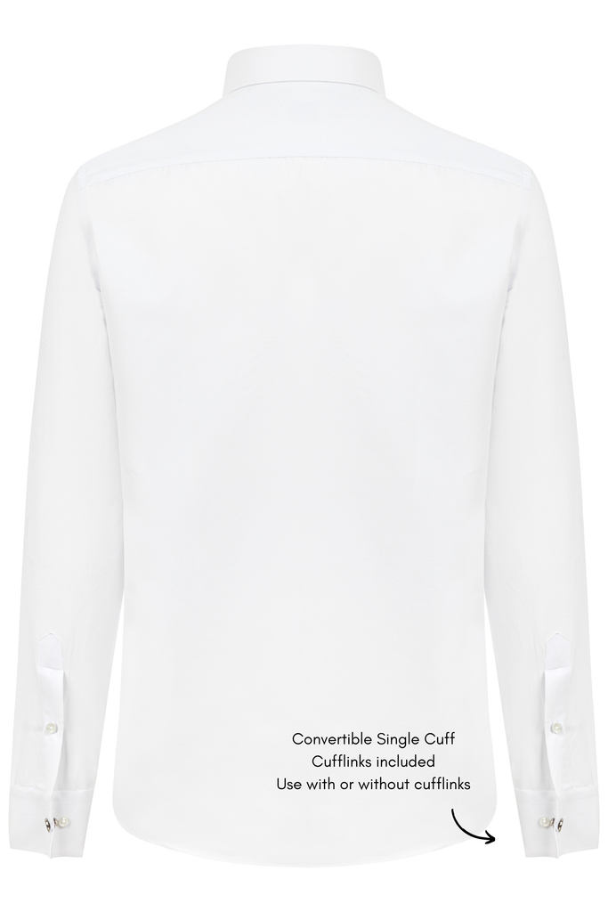 GEORGE - White Formal Slim Fit Shirt with Cufflinks - Jack Martin