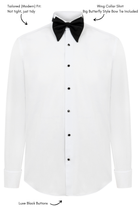 ALEXANDER - White Wing Collar Dress Shirt - Jack Martin