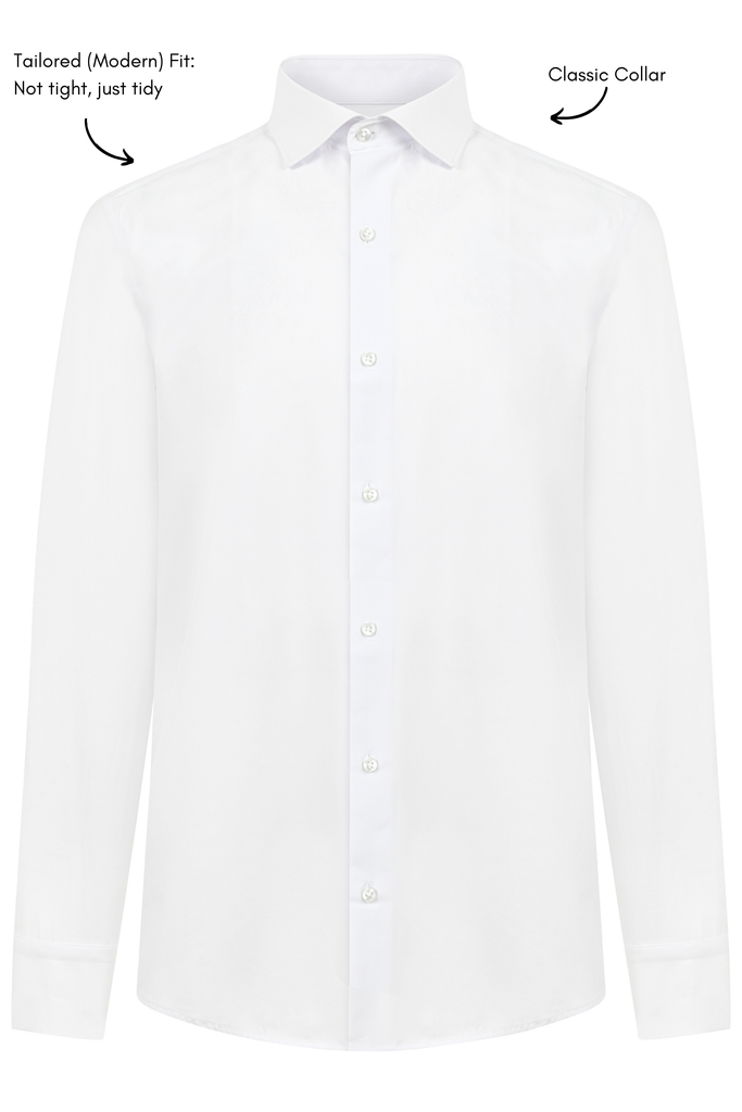 GEORGE - White Formal Slim Fit Shirt with Cufflinks - Jack Martin