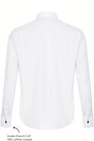 MASON - White Herringbone Cutaway Collar Double Cuff Shirt - Jack Martin