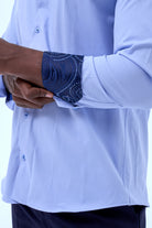 ELIAS - Blue Casual Shirt with Contrast Detail - Jack Martin
