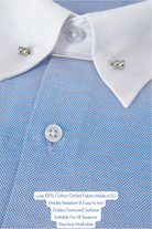 ADAM - Royal Blue Oxford Pin Collar Shirt - Jack Martin