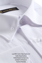 LUKE - White Subtle Stripe Pin Collar Shirt - Jack Martin