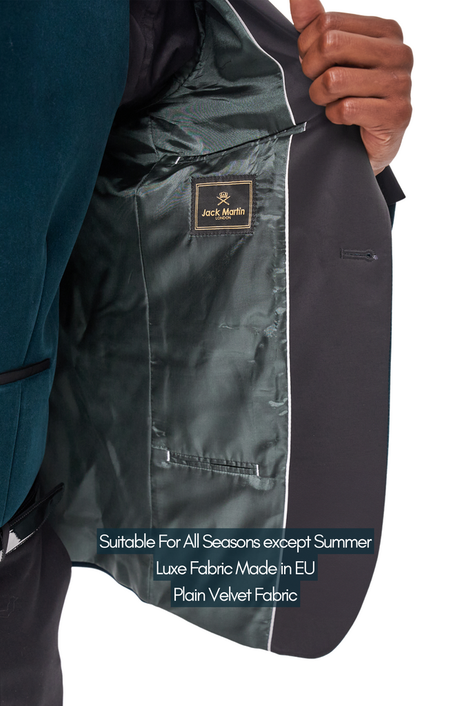 GABRIEL - Emerald Green Velvet Dinner & Tuxedo Jacket - Jack Martin