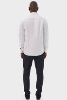 PAISLEY - White Smart Shirt with High Collar - Jack Martin