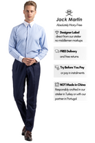 LUKE - Blue Subtle Stripe Pin Collar Shirt - Jack Martin