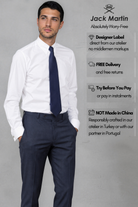 DYLAN - White Tab Collar Double Cuff Shirt - Jack Martin