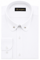 TOMMY - White Penny Collar Shirt with Collar Bar - Jack Martin