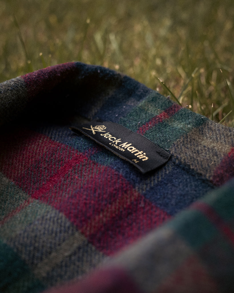 Theo - Green & Wine Check Overshirt - Jack Martin