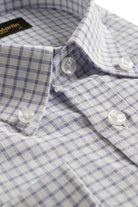 DAVID - Navy Check Oxford Button Down Casual Shirt - Jack Martin