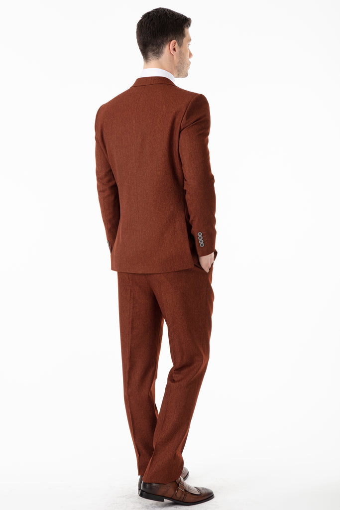 TOMMY - Peaky Blinders Style - Tobacco Brown Tweed Blazer - Jack Martin Menswear