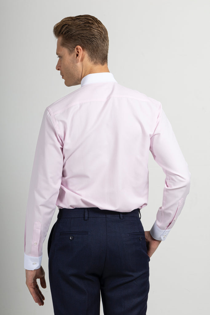 ADAM - Pink Oxford Pin Collar Shirt - Jack Martin