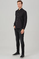 HUGO - Black Oxford Button Down Casual Shirt - Jack Martin