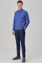 HUGO - Dark Blue Oxford Button Down Casual Shirt - Jack Martin