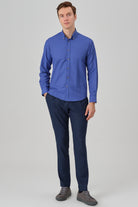 HUGO - Dark Blue Oxford Button Down Casual Shirt - Jack Martin