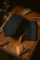 Tie & Hanky Set: Green and Navy Wool Tie & Hanky - Jack Martin