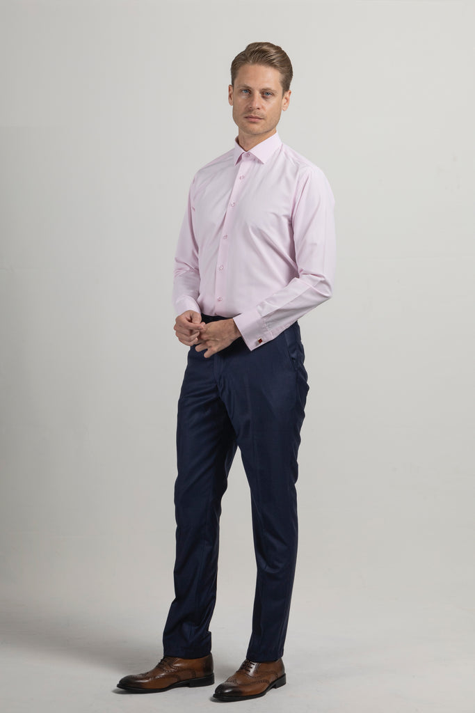 GEORGE - Pink Formal Slim Fit Shirt with Cufflinks - Jack Martin