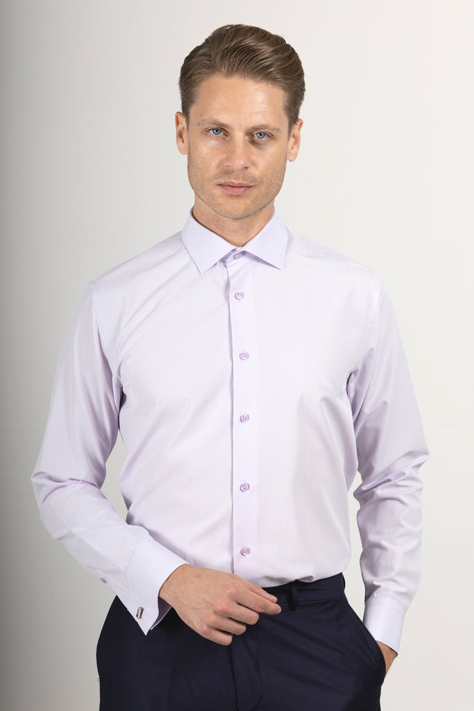 GEORGE - Lilac Formal Slim Fit Shirt with Cufflinks - Jack Martin