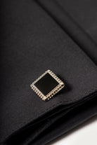 WILLIAM - Black Wing Collar Double Cuff Dress Shirt - Jack Martin