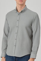 NOAH - Mint Waffle Button Down Casual Shirt - Jack Martin